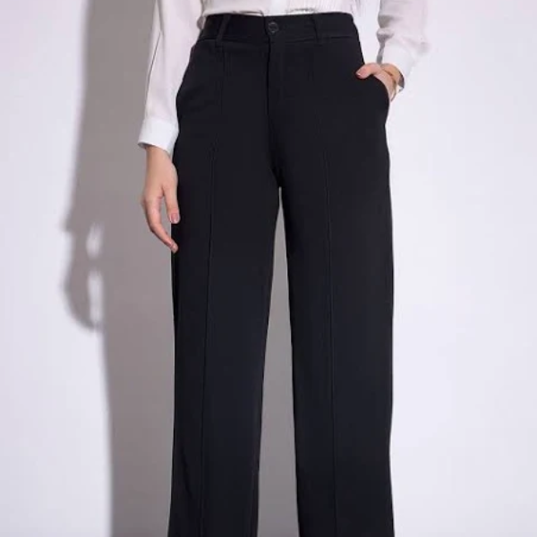 SASSAFRAS worklyf Women Formal Parallel Trousers