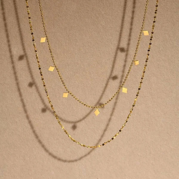 Mia Double Layered Beaded Necklace