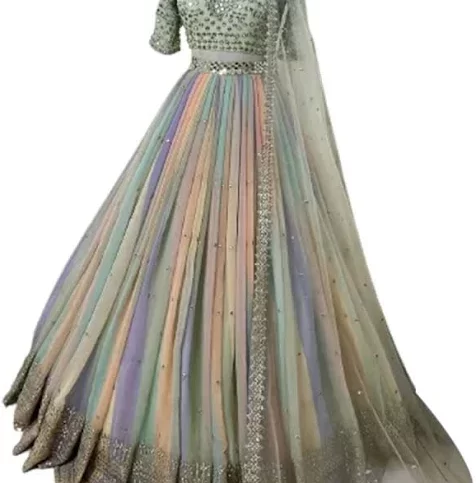 Women’s Semi Stitched Silk Lehenga Choli