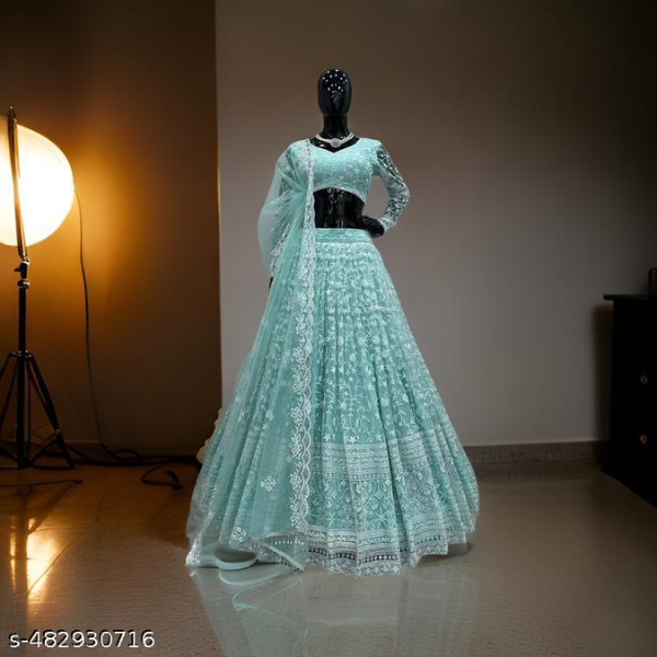 Party Wear Lehenga with Fancy Sequence Work