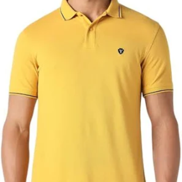 Van Heusen Men's Solid Polo Neck T-Shirt - Image 2