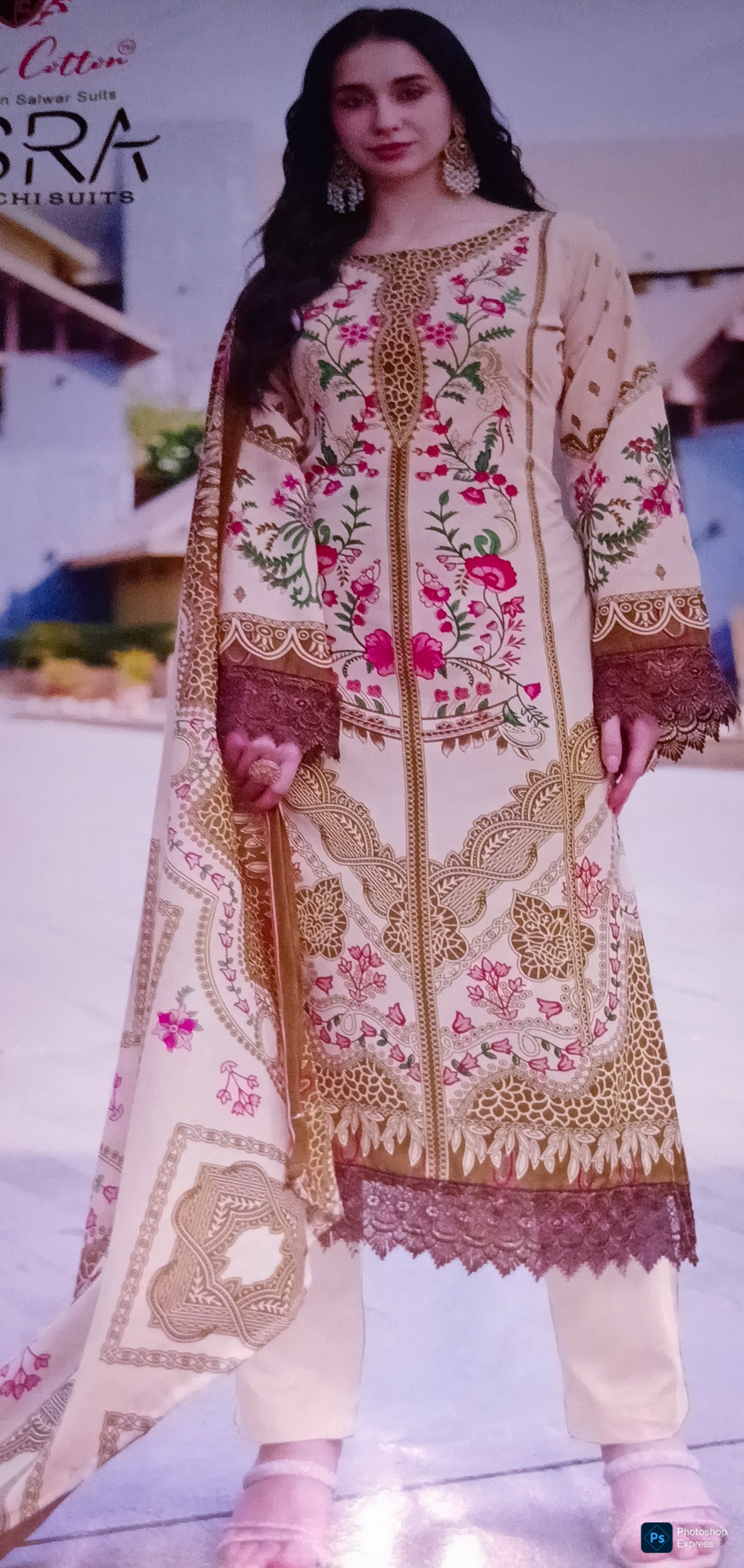 Era Karachi shut 3pic attractive print